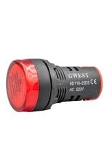 22-K   22 mm KIRMIZI 220V SİNYAL LAMBASI