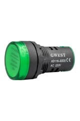 22-Y   22 mm YEŞİL 220V SİNYAL LAMBASI