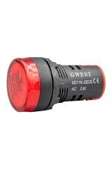 22-24V-K   22 mm KIRMIZI 24V SİNYAL LAMBASI