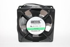12A230HSAC 120X120X38MM,220VAC AKSİYEL,ALİMİNYUM KARE,BİLEZİKLİ,2 KABLOLU HİCOOL FAN