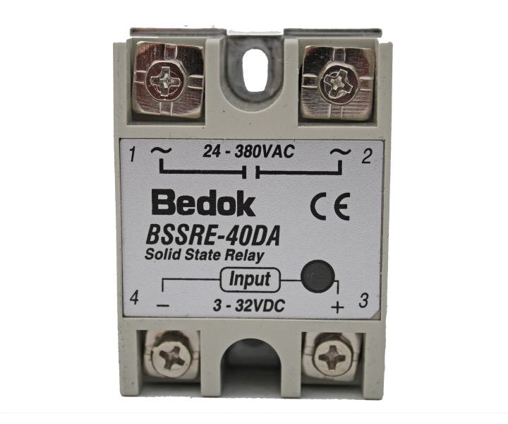 BSSRE-40DA BEDOK 3-32VDC Tetikleme,24-380VAC Çıkış Voltajı,40A Monofaze SOLİD STATE RELAY(SSR Röle)