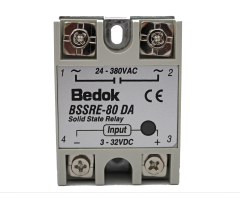 BSSRE-80DA BEDOK 3-32VDC Tetikleme,24-380VAC Çıkış Voltajı,80A Monofaze SOLİD STATE RELAY(SSR Röle)