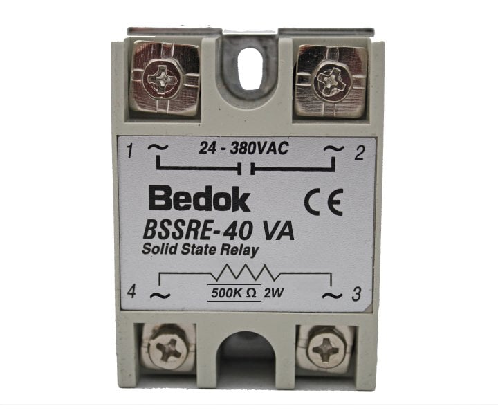 BSSRE-40VA BEDOK 500KOHM/2W Potansiyometre İle Sürülebilen,24-380VAC Çıkış Voltajı,40A Monofaze SOLİD STATE RELAY(SSR Röle)