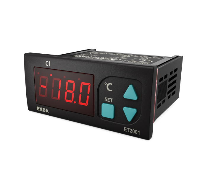 ET2001-J-230-08  Dijital On-Off Termostat 77x35mm İnput/J 230V AC +%10 -%20 | ET2001-230-J Muadili