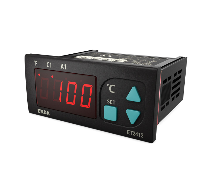 ET2412-230-08  Dijital On-Off Termostat 77x35mm 230V AC +%10 -%20  ENDA | ET2412-230 Muadili