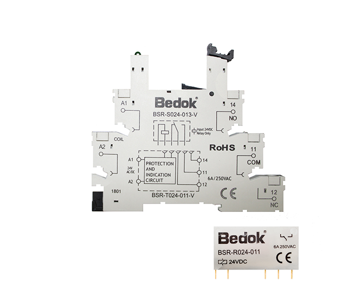 BSR-T024-011-V  Bedok Slim(Vida Bağlantılı)Röle