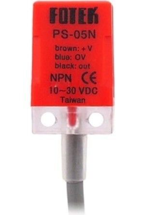 PS-05N FOTEK 17x17x28MM 10-30VDC BESLEME NPN NO 5MM ALGILAMA 2MT KABLOLU KÜBİK ENDÜKTİF SENSÖR
