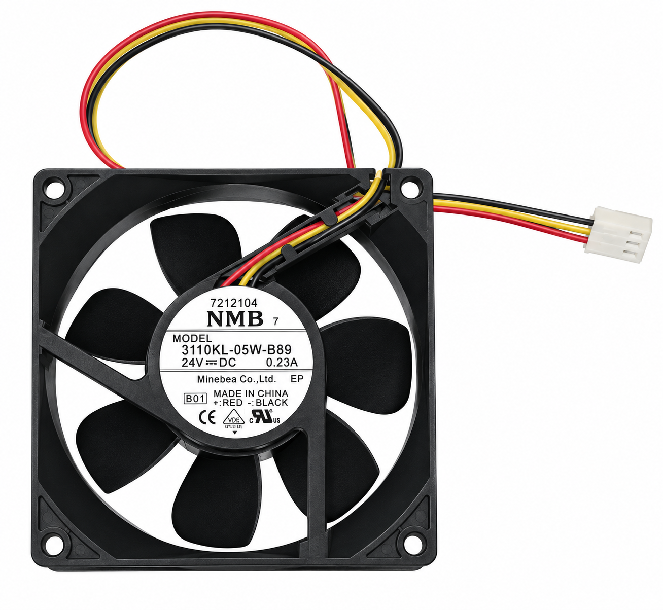 3110KL-05W-B89 | 80x80x25mm 24VDC 0.23A 3 Kablolu Fan