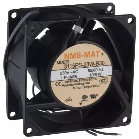 3115PS-23W-B30 | 230V AC 50/6Hz 10/8W 80x80x38mm 2 Kablolu Metal Fan